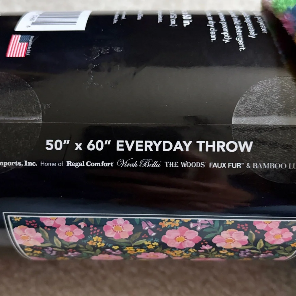 Pink/Green Floral Blanket